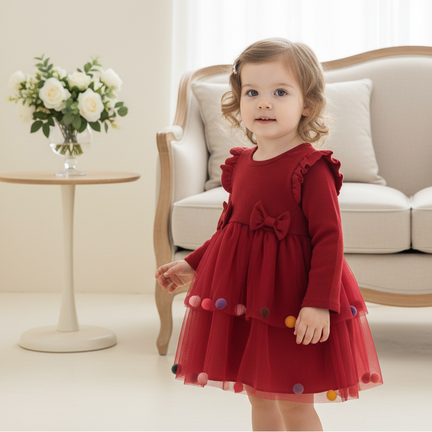 Rochie cu detalii Emalia Rosu