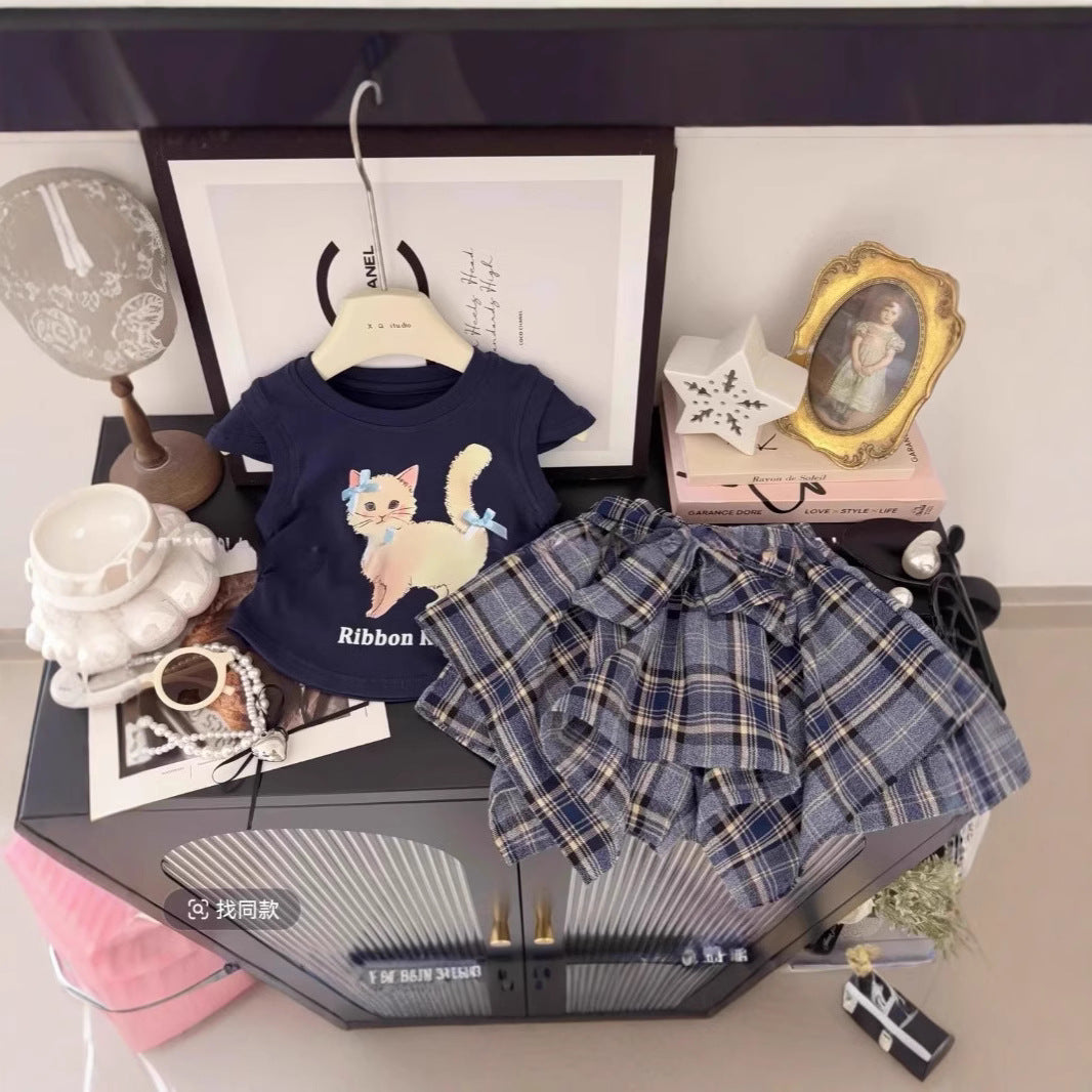 Set din doua piese Ribbon Bleumarin