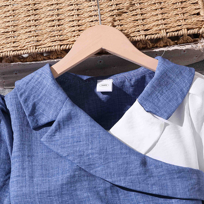 Set din doua piese Andya Albastru