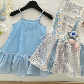 Rochie cu palarie Blunina Albastru