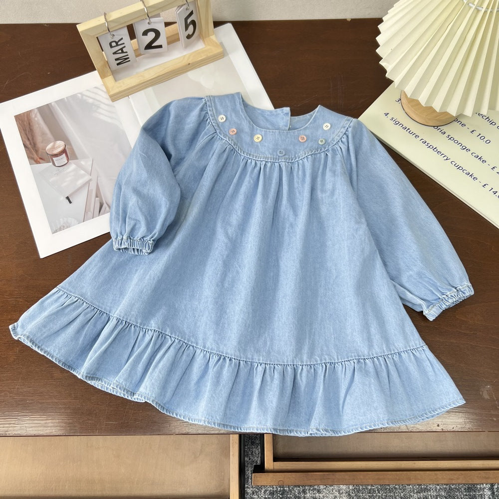 Rochie cu detalii Fandy Albastru