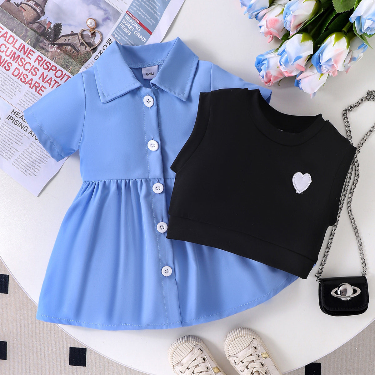 Rochie tip camasa Irenne Albastru
