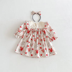 Rochie cu cordeluta Ikena Rosu