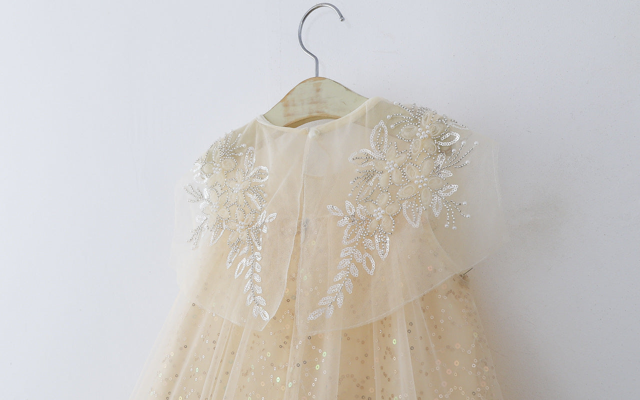 Rochie cu detalii Soriel Crem