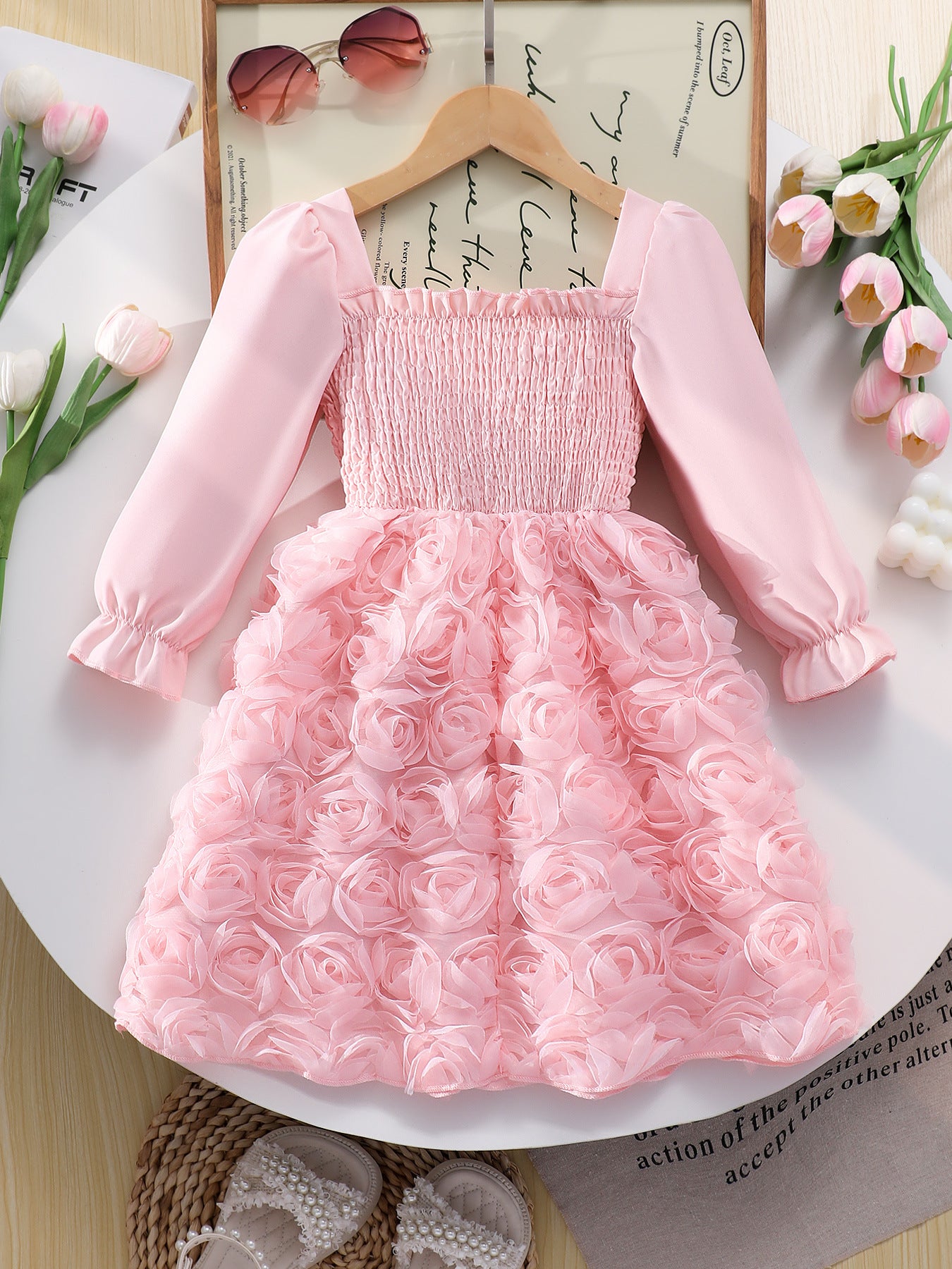 Rochie cu detalii Monsya Roz