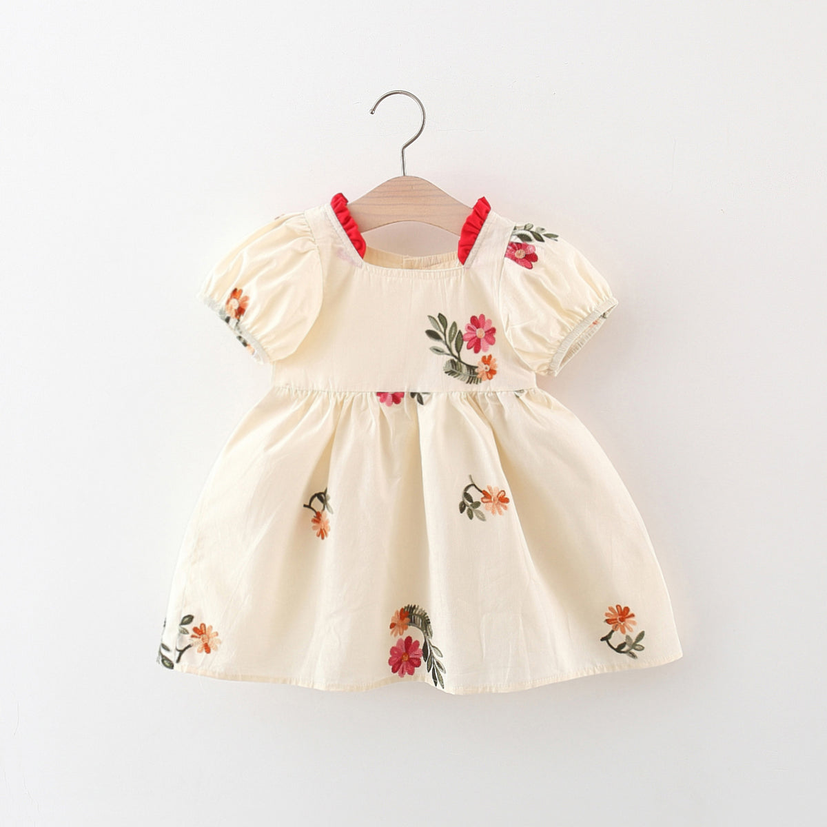 Rochie cu detalii Riara Crem
