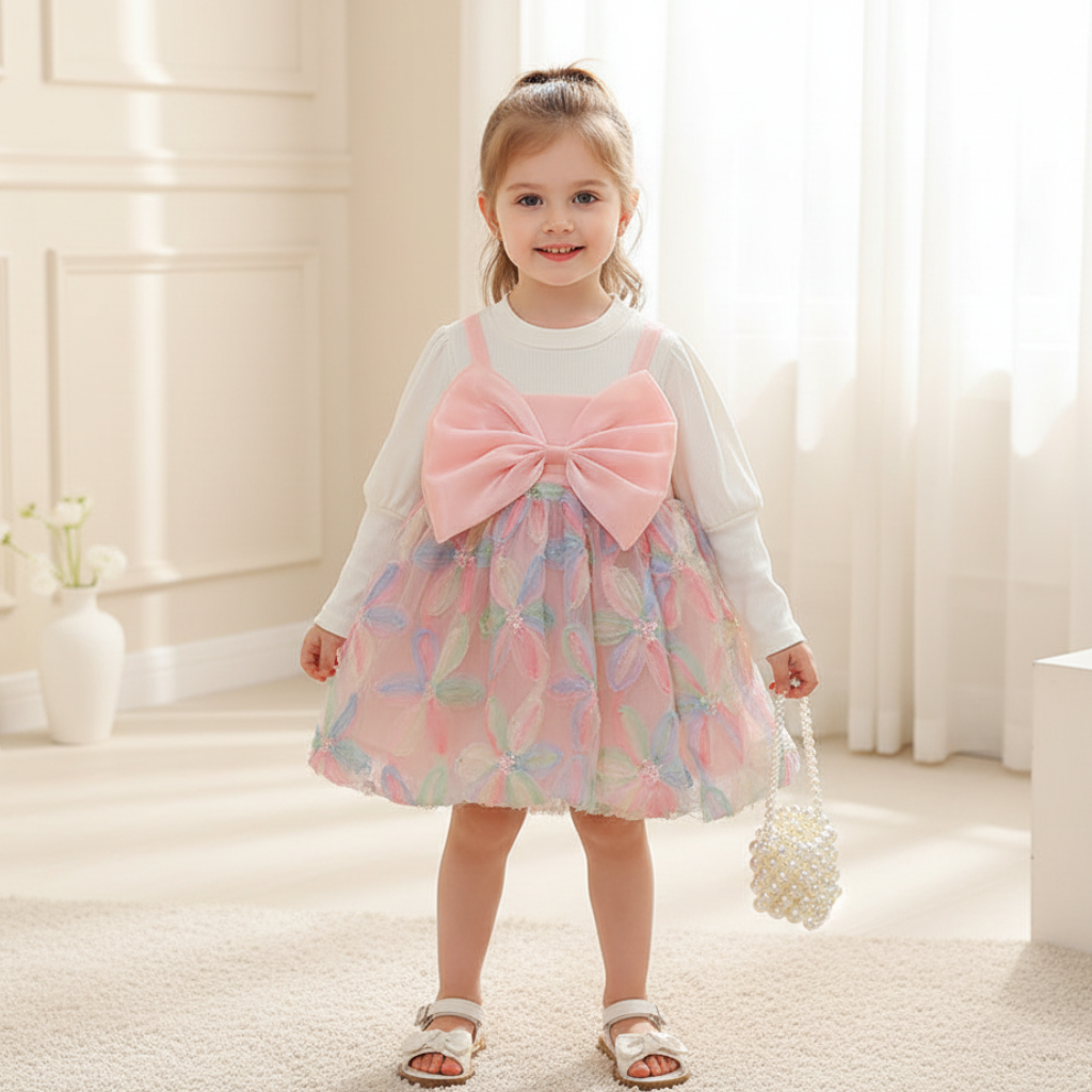 Rochie  cu detalii Ardina Roz