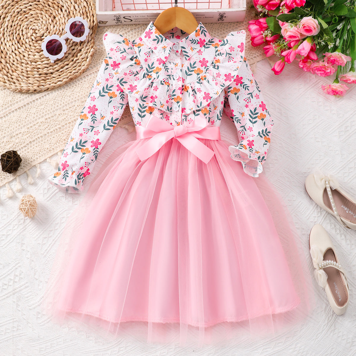 Rochie cu detalii Mirona Roz