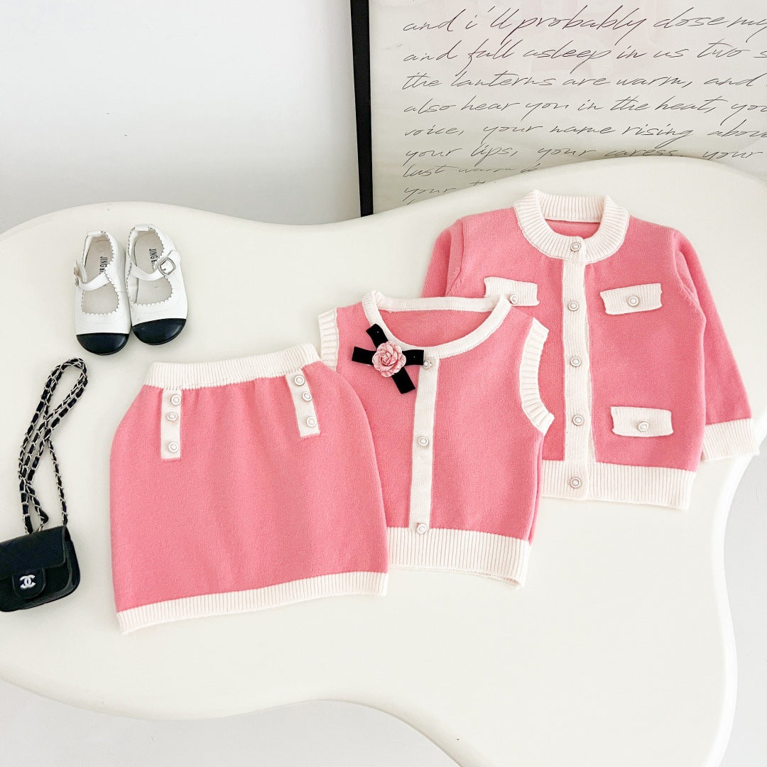 Set din trei piese Carmena Roz