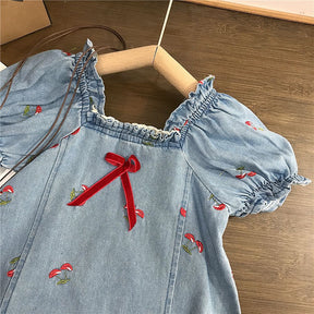 Rochie cu detalii Fonasy Albastru