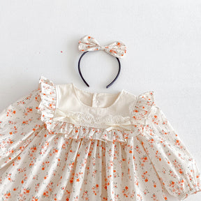 Rochie cu cordeluta Lonyra Crem