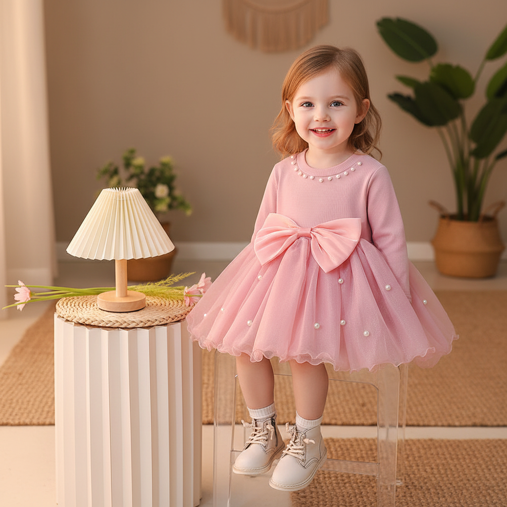 Rochie cu detalii Camena Roz