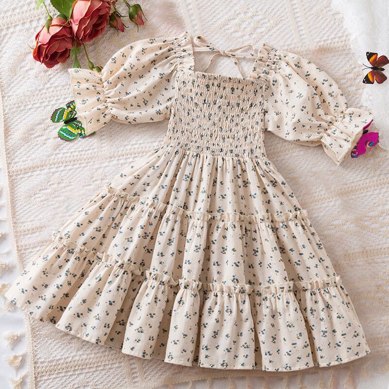 Rochie cu detalii Caelora Crem