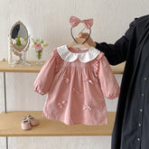 Rochie cu cordeluta Avira Roz