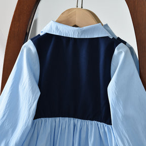 Rochie cu vesta Ederin Albastru