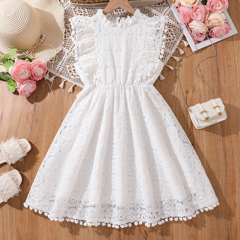 Rochie cu detalii Thea Alb
