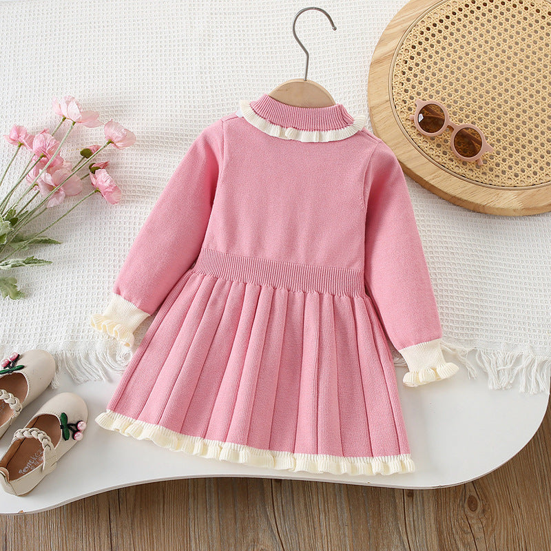 Rochie cu detalii Ambar Roz