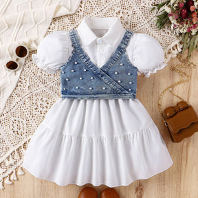 Rochie tip camasa cu vesta Mindya