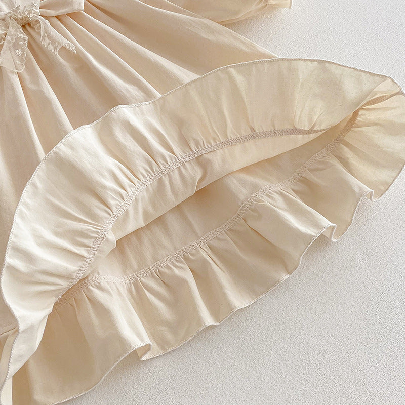 Rochie cu detalii Fanera Crem