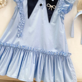 Rochie cu palarie Doreny Albastru