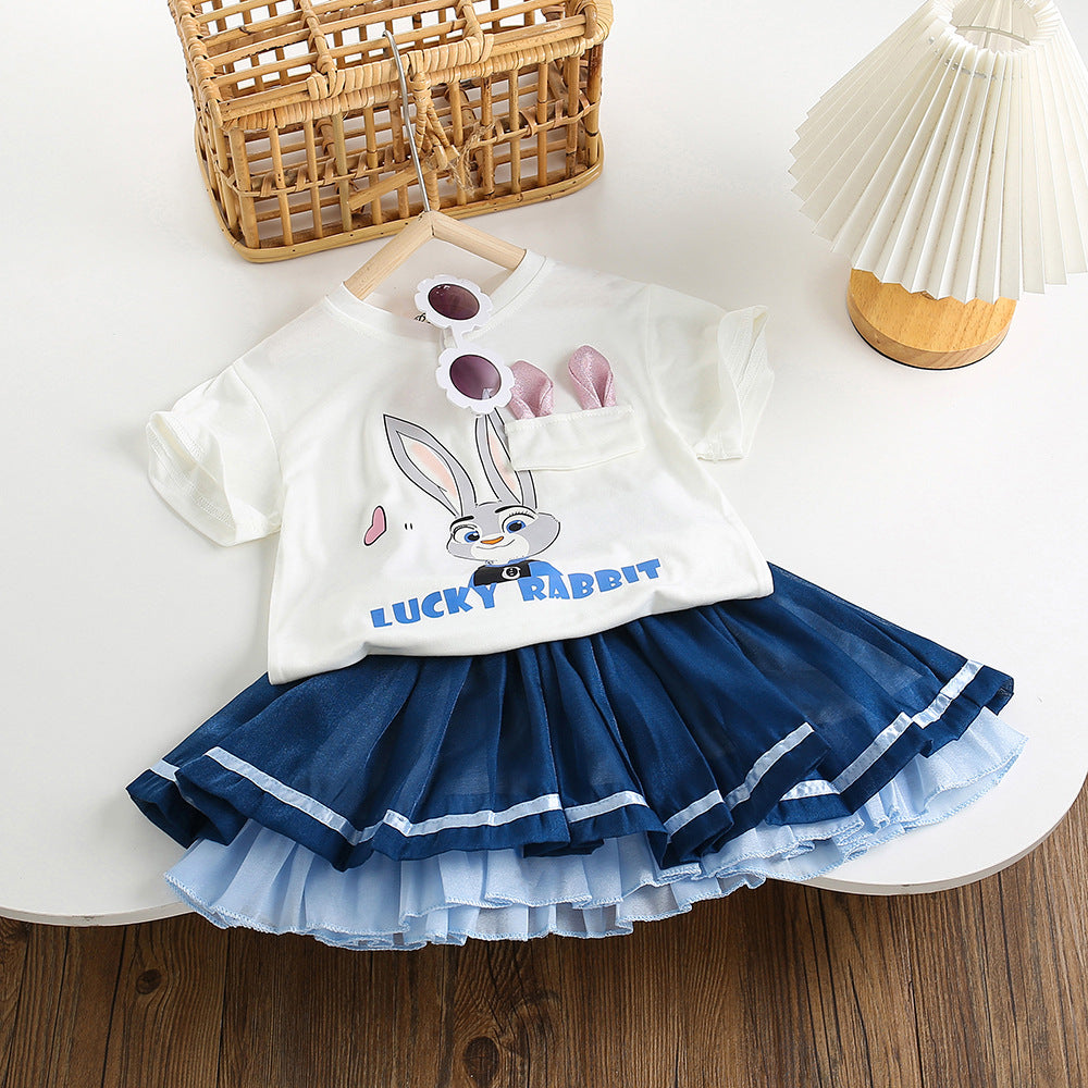 Set din doua piese Lucky Rabbit Albastru