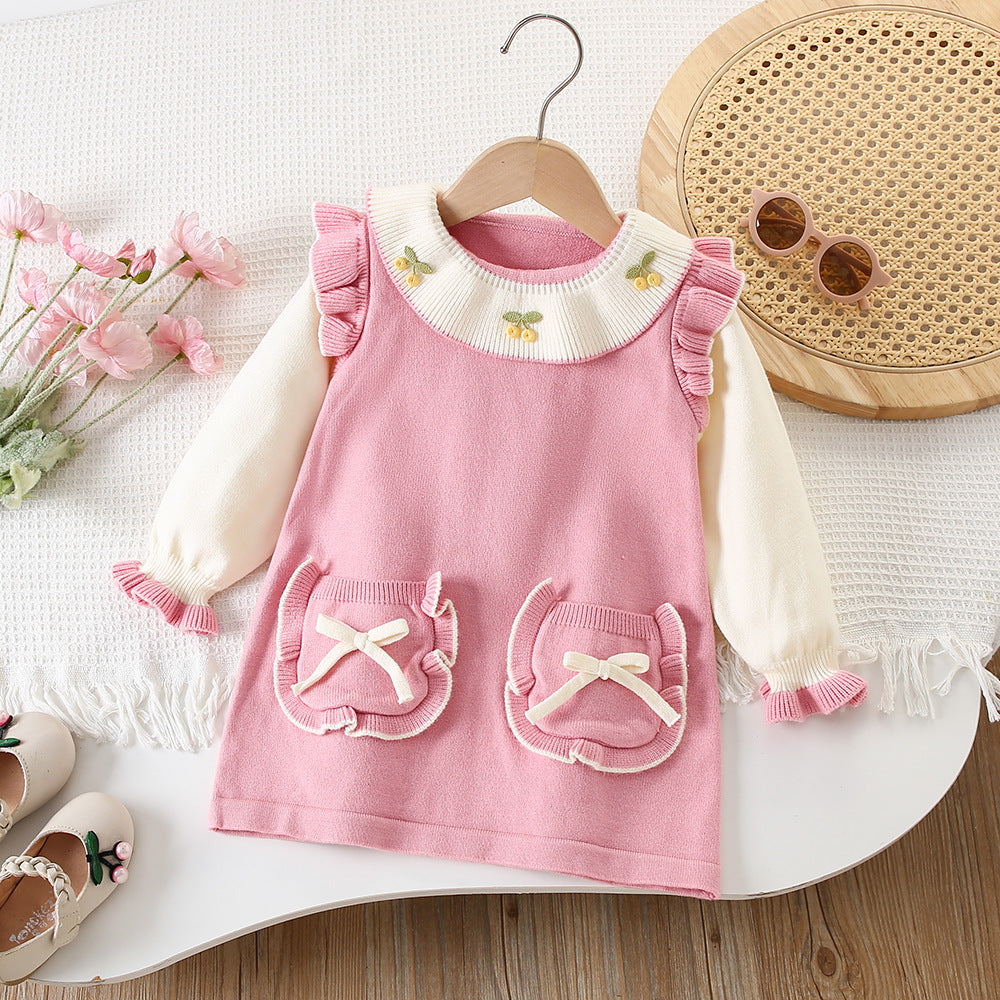 Rochie cu detalii Cleona Roz