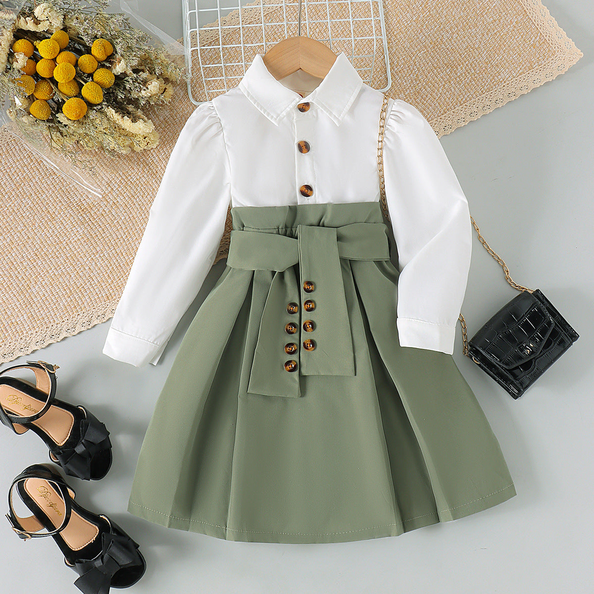 Rochie cu detalii Rawda Verde