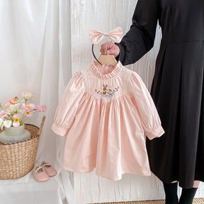 Rochie cu cordeluta Renara Roz