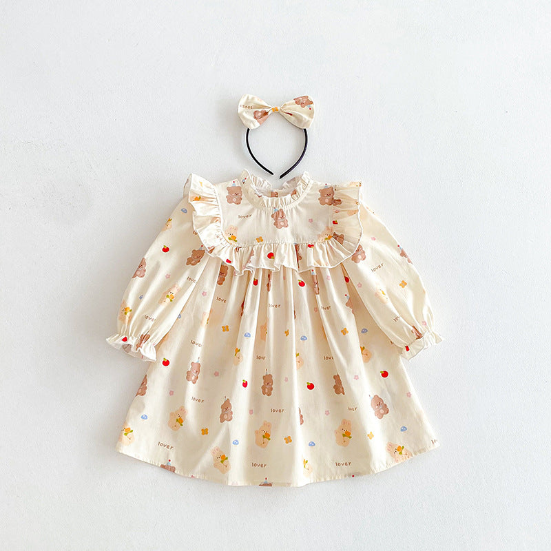 Rochie cu cordeluta Lelora Crem