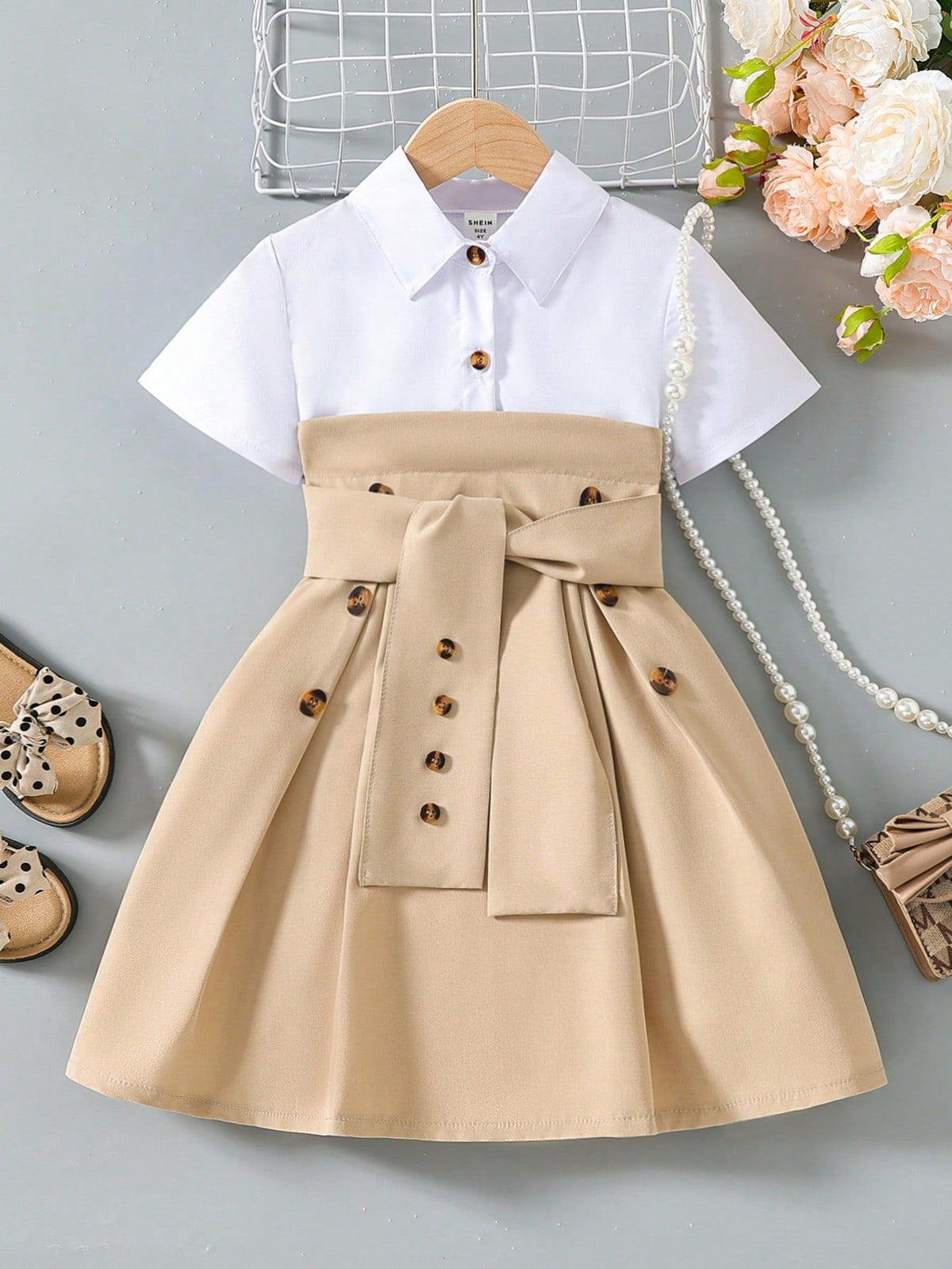 Rochie cu detalii Rawda Crem