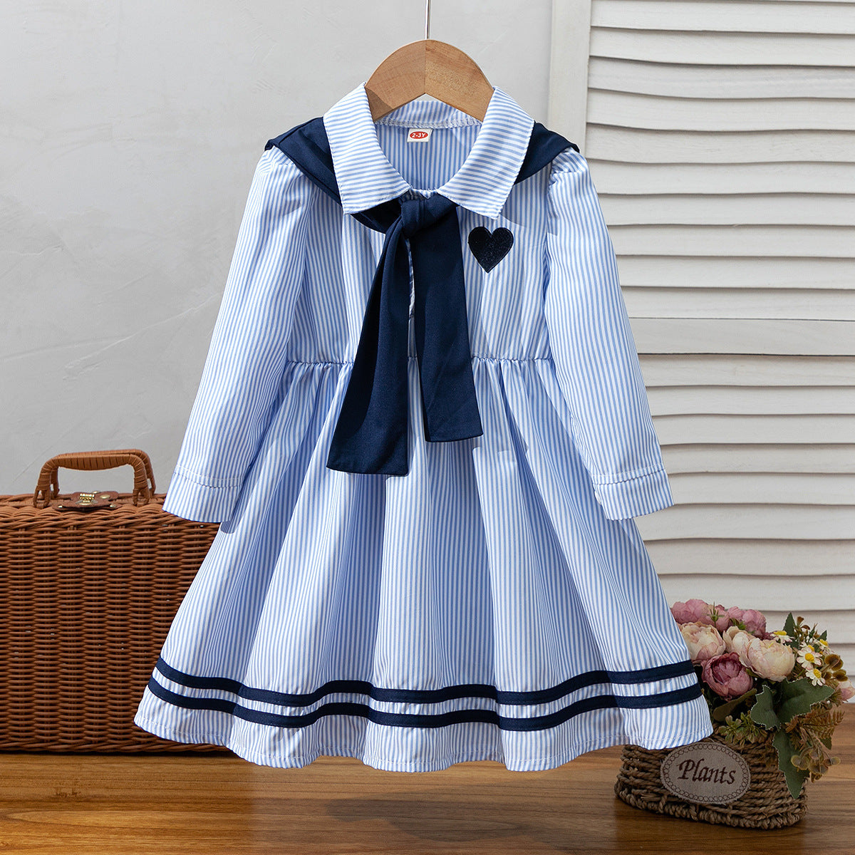 Rochie cu guler detasabil Yrva Albastru