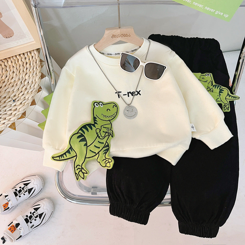 Set din doua piese T-Rex Crem