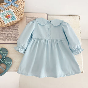 Rochie cu detalii Herat Albastru