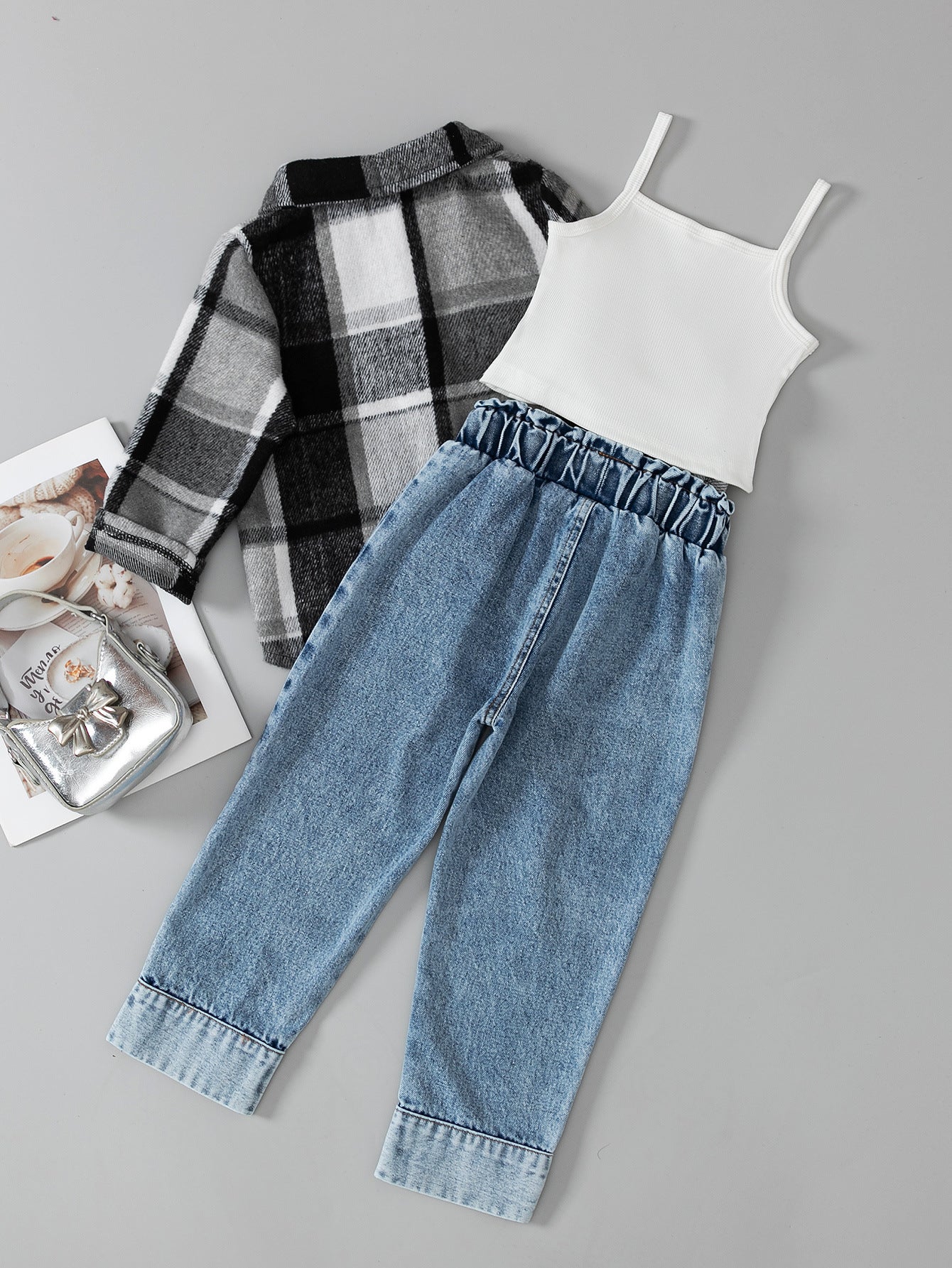 Set din trei piese Salena Negru