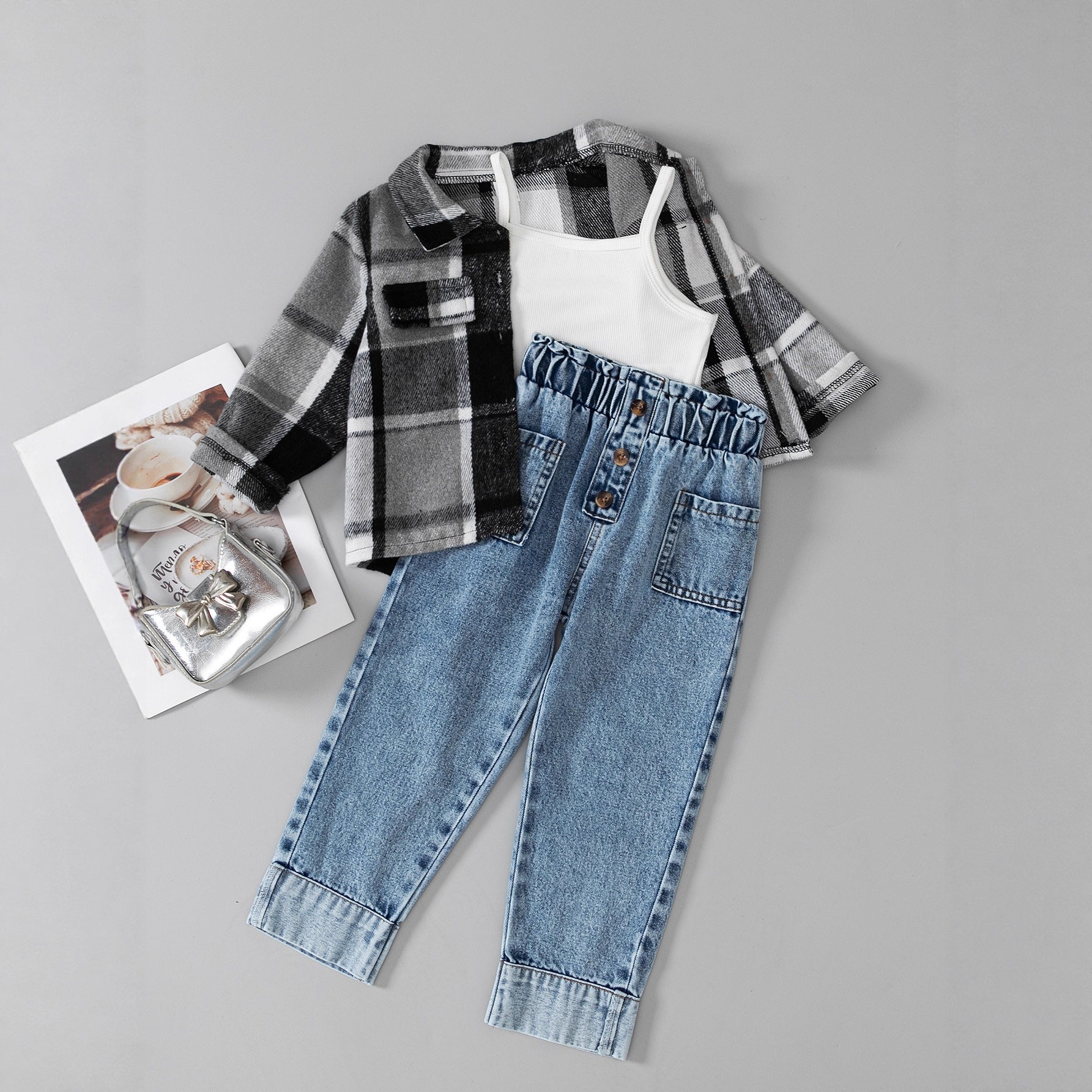 Set din trei piese Salena Negru