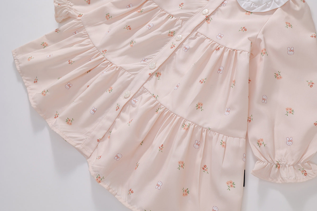 Rochie cu detalii Lursa Roz Deschis