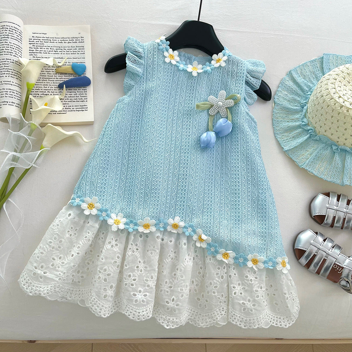 Rochie cu palarie Kanyra Albastru