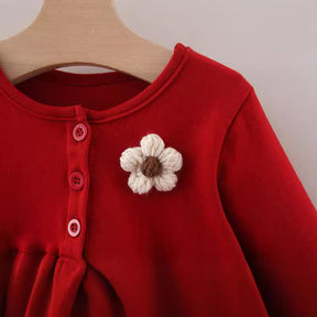 Rochie cu detalii Lilina Rosu