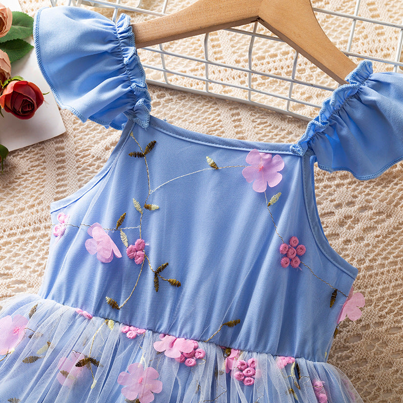 Rochie cu detalii Selis Albastru