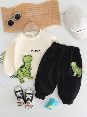 Set din doua piese T-Rex Crem