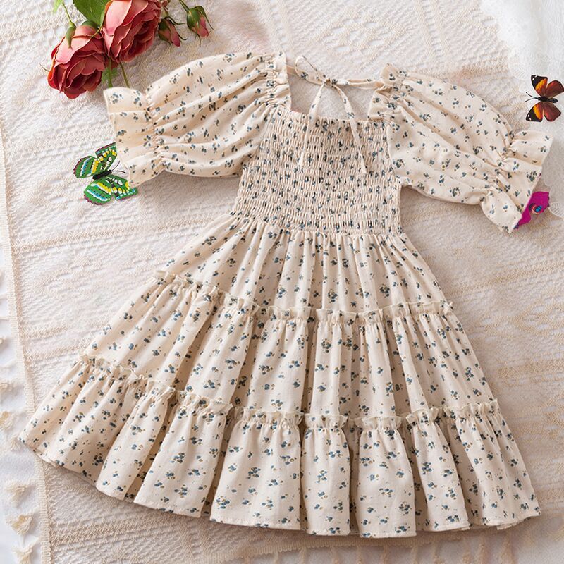 Rochie cu detalii Caelora Crem