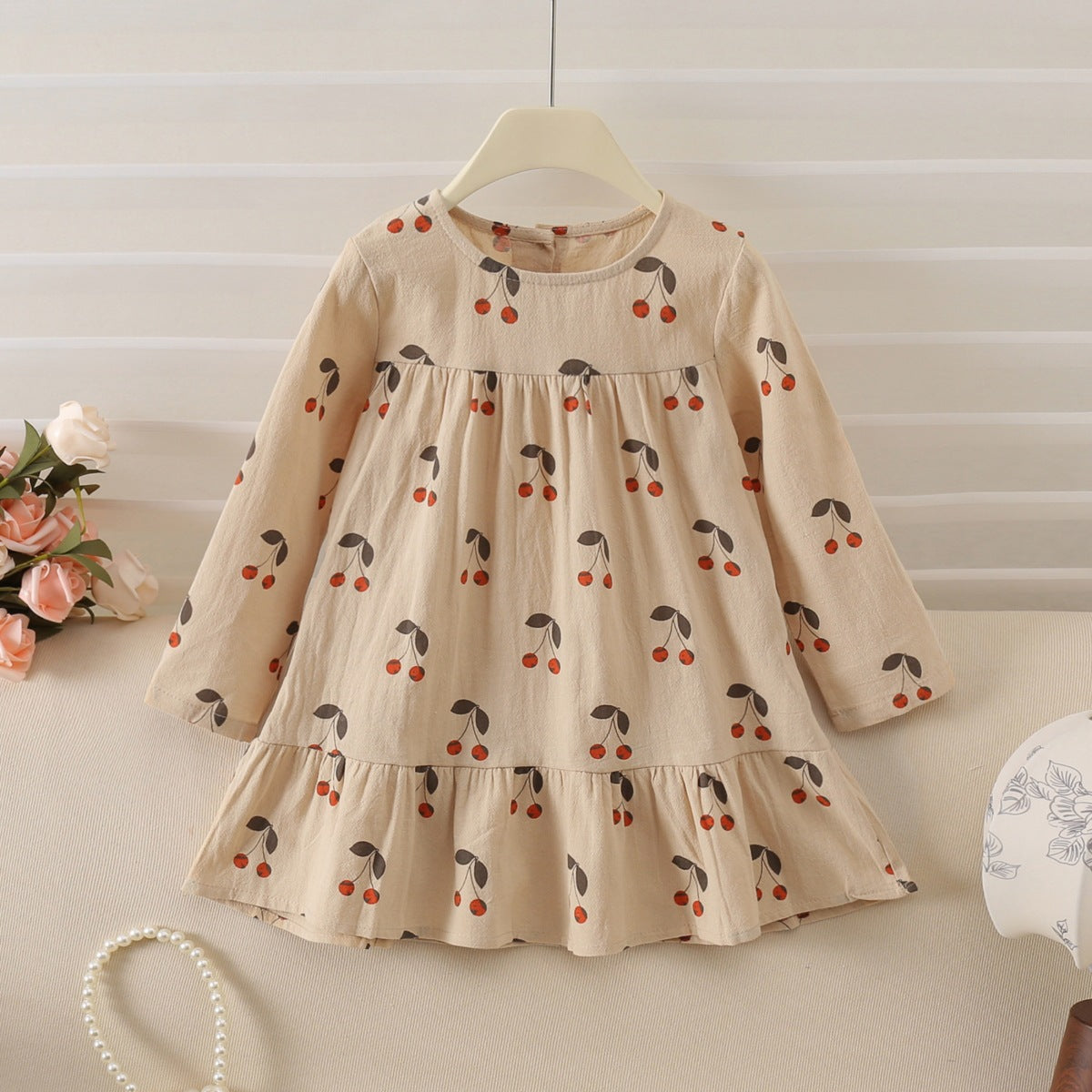 Rochie cu detalii Erisam Bej