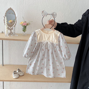 Rochie cu cordeluta Luila Albastru