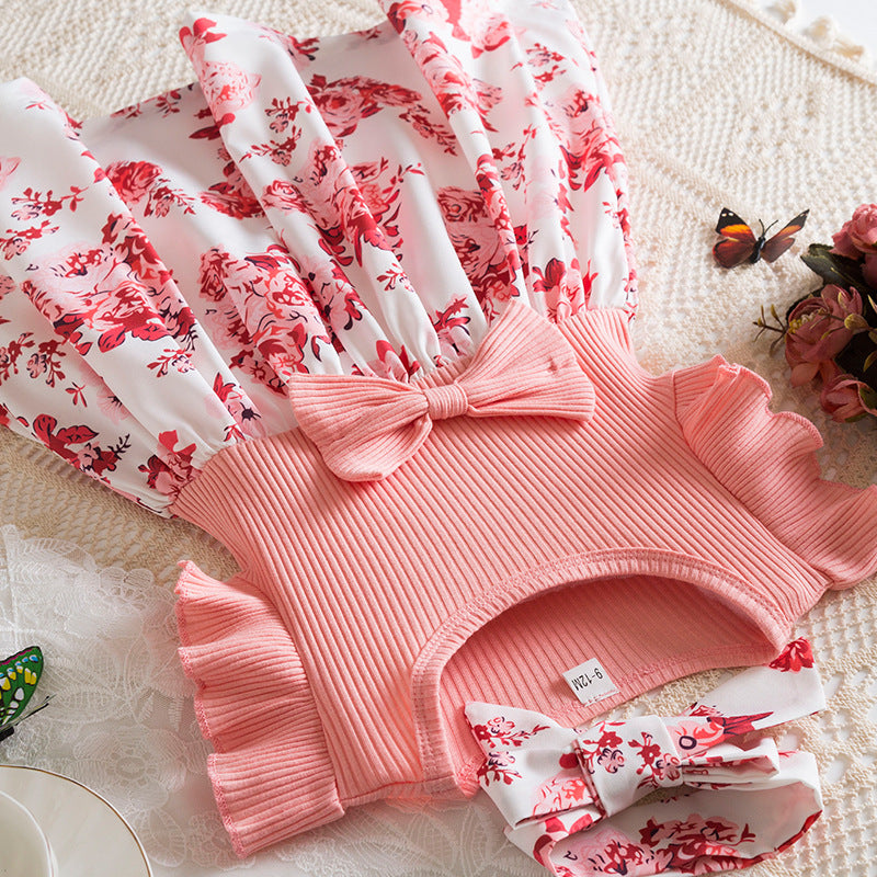 Rochie cu bentita Theryn Roz