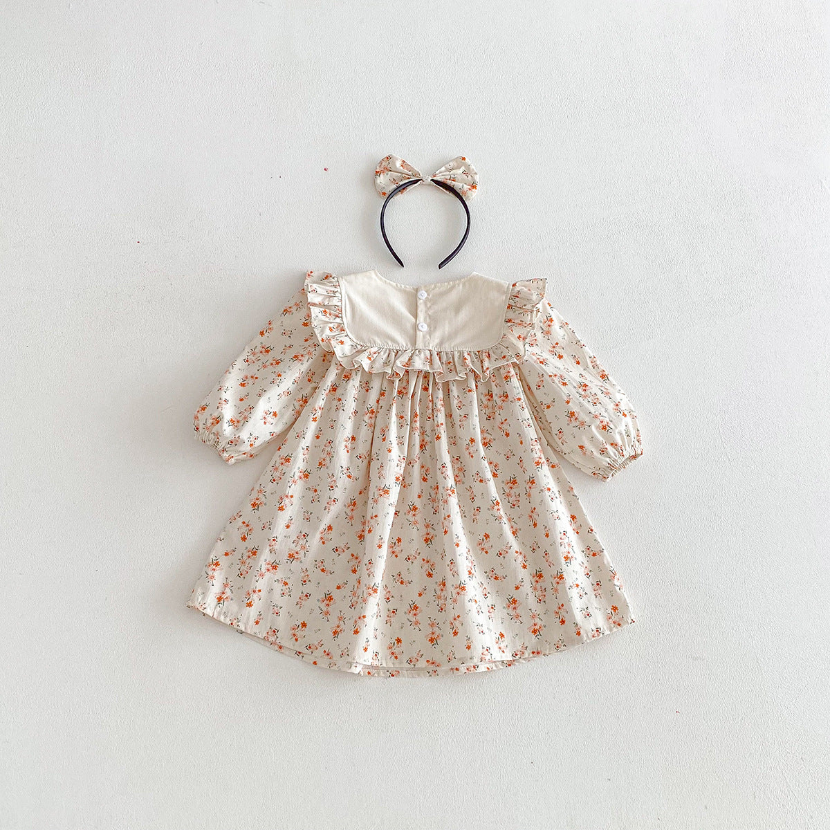 Rochie cu cordeluta Lonyra Crem