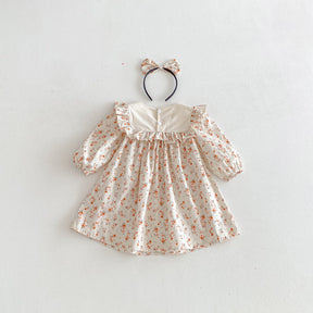 Rochie cu cordeluta Lonyra Crem