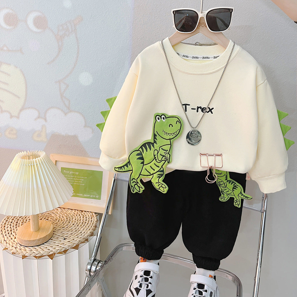 Set din doua piese T-Rex Crem