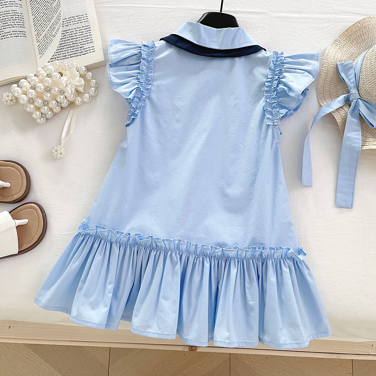 Rochie cu palarie Doreny Albastru