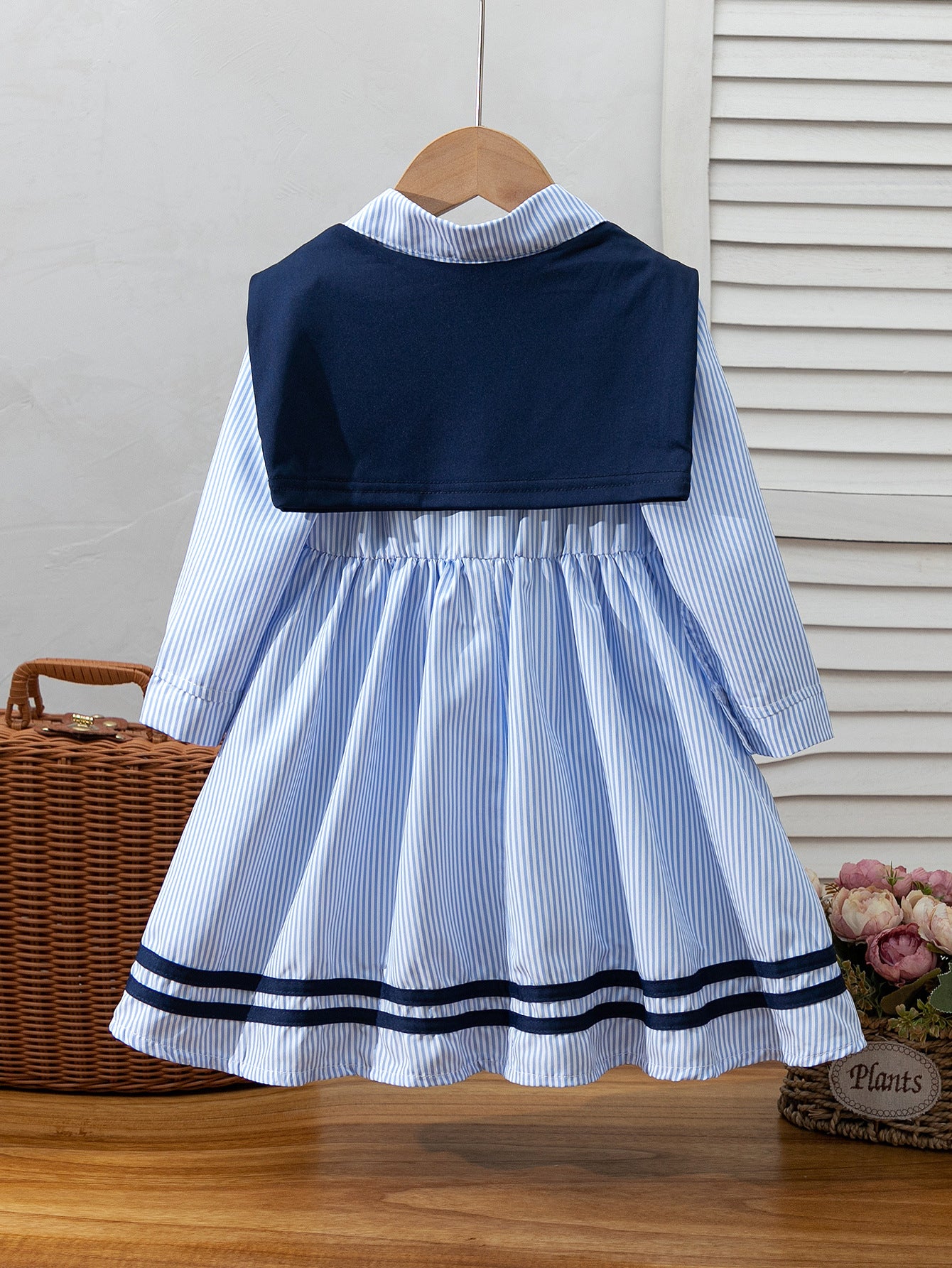 Rochie cu guler detasabil Yrva Albastru