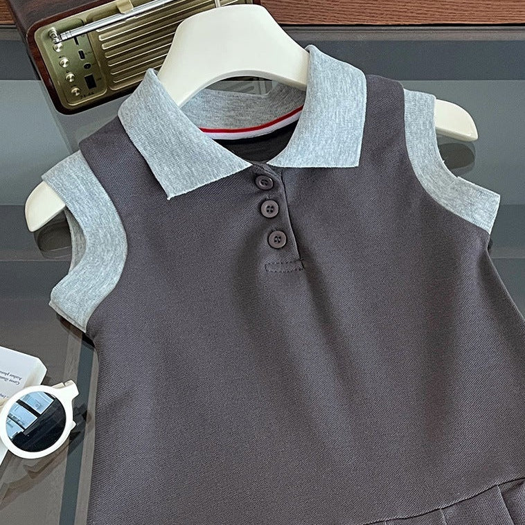 Rochie cu detalii Draxen Gri